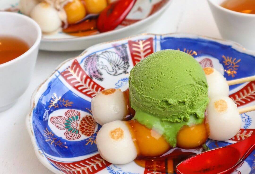 京都甜點 冰淇淋烤糰子
